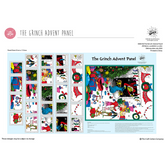 Dr Seuss The Grinch Bright & Bold Advent Panel 100% Cotton 61x112cm Wide Cotton Panel Ideal for Crafts and Patchwork